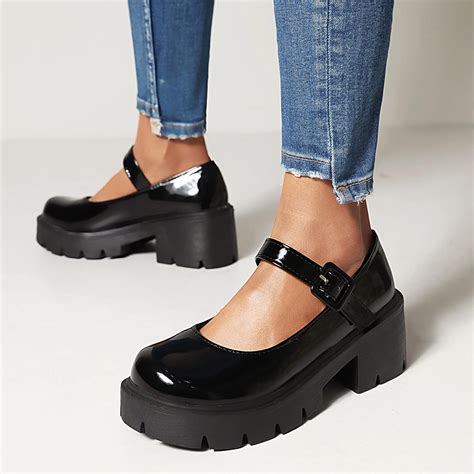 Sungtin Women's Platform Mary Jane Shoes - Chunky Mid Heel, India | Ubuy