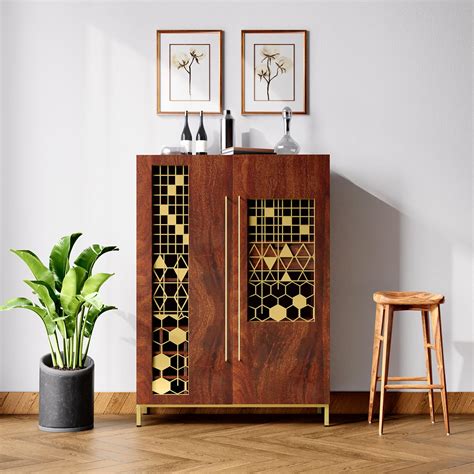 GODREJ INTERIO Castle Bar Cabinet Natural Brown : Amazon.in: Home & Kitchen