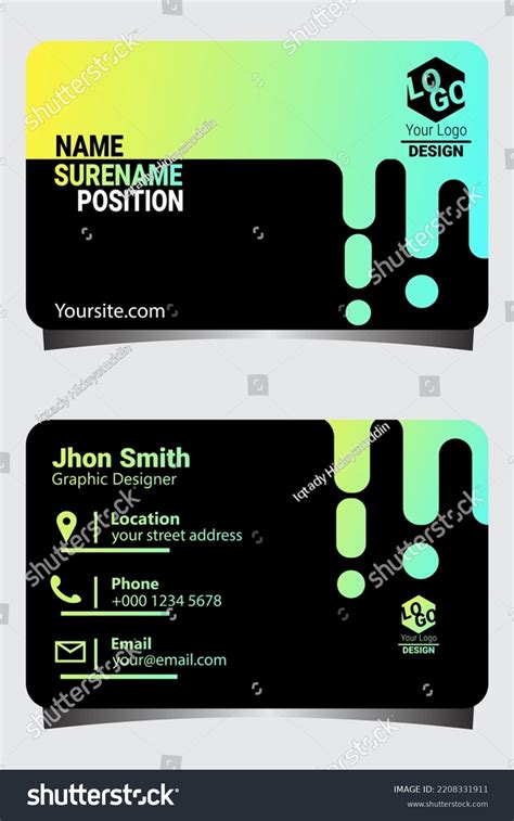Business Card Design Sample Vector 的图像结果