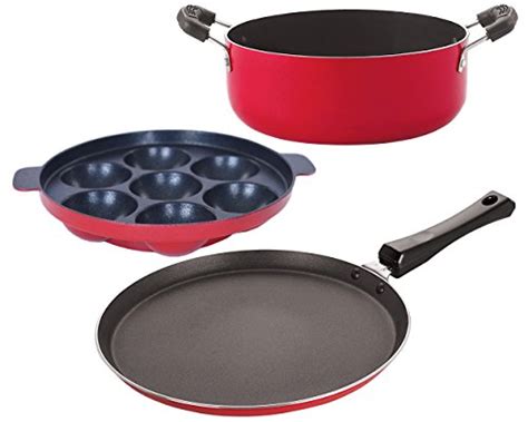 Buy Nirlon Non-Stick Aluminium Gas Compatible Kitchenware Combo Set ...