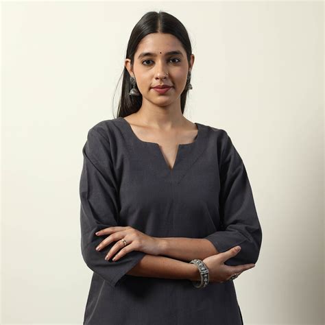 Jhiri Handloom Cotton Straight Short Kurta