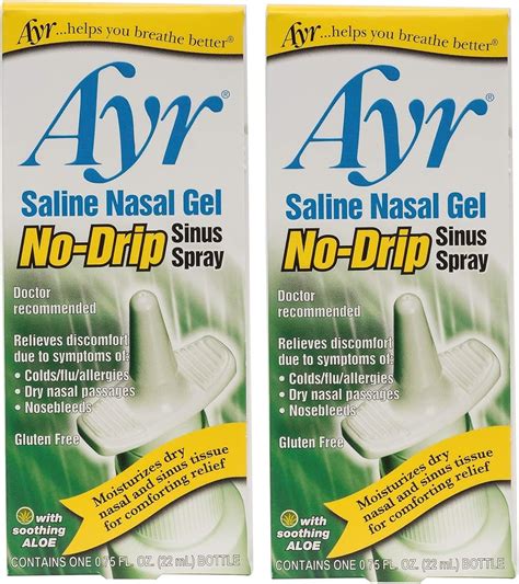 Amazon.com : AYR Saline Nasal Gel No-drip Sinus Spray with Soothing ...