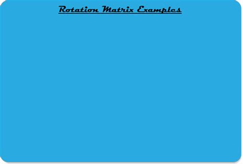 Rotation Matrix Tutorial 的图像结果