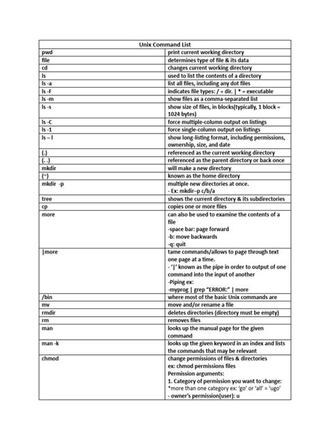 Image result for Unix Commands List