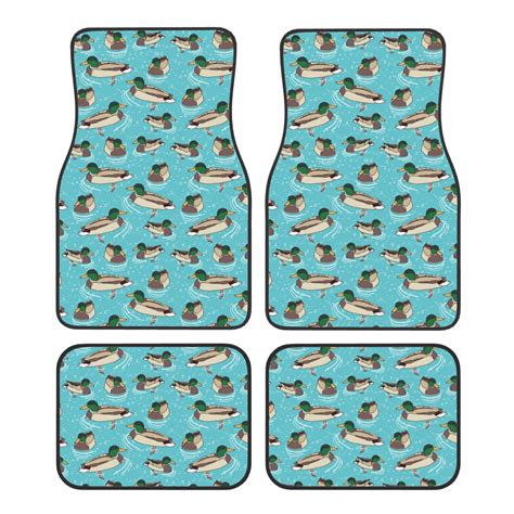 Naloa Mallard Ducks Swimming In The Lake Car Foot Mat Set of 4 Pieces ...
