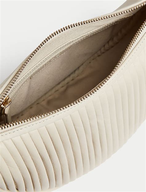 Buy Leather Pleated Sling Cross Body Bag at Marks & Spencer
