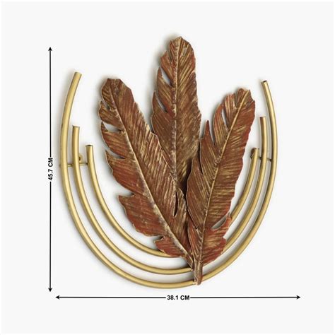 Buy VEDAS Mystical India Metal Set of 3 Leaf Wall Accents from Vedas at ...