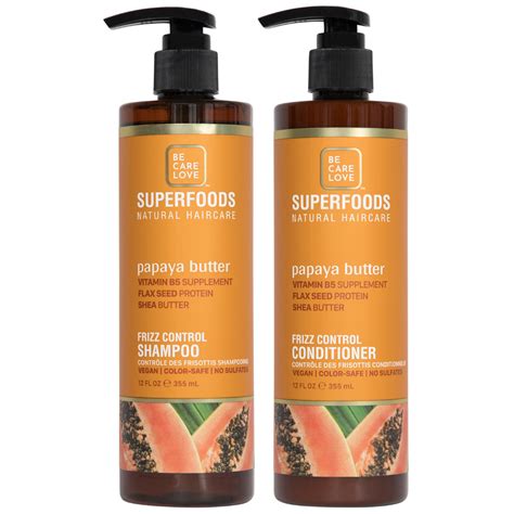 BCL Superfoods Papaya Frizz Control Shampoo Combo – Natural Indulgence