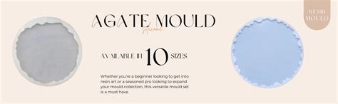 R H Lifestyle Round Silicone Moulds for Resin Art, Coaster Mould, Agate ...