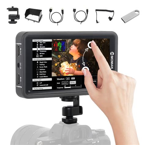 Buy Touch-Screen-On-Camera-Field-Monitor 5.5 inch Moman M5 1920X1080 ...