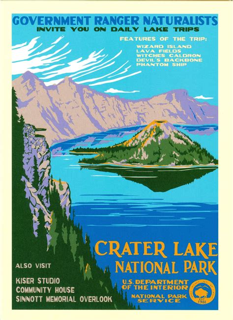 Crater Lake | National park posters, Vintage national park posters ...