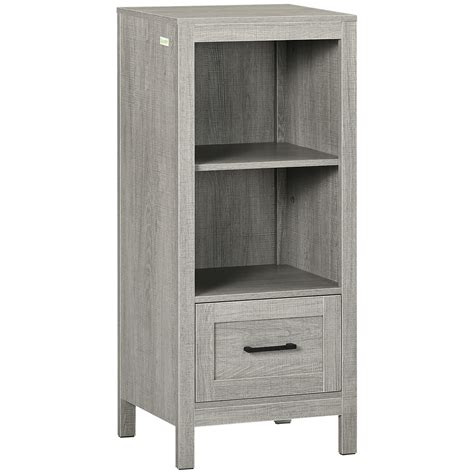 kleankin Bathroom Storage Cabinet, Small Floor Cabinet with Open ...