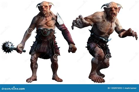 Trolls , Ogres or Giants 3D Illustration Stock Illustration ...