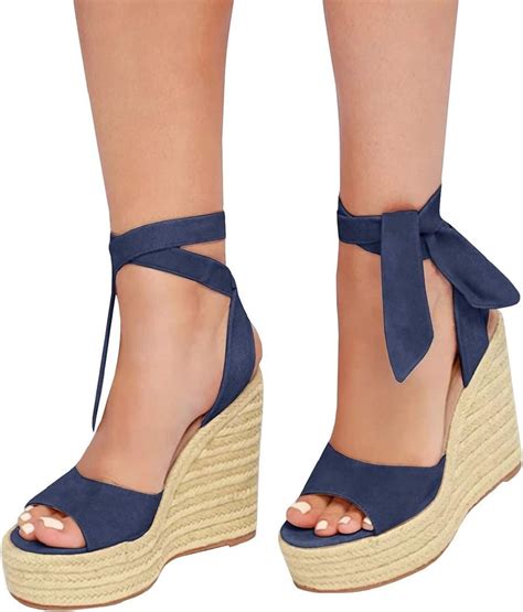 Amazon.com | Liyuandian Womens Platform Espadrille Wedges Open Toe High ...