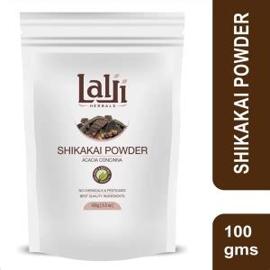 Lalji Herbals Natural shikakai powder for Hair Pack - Dark, Thick ...