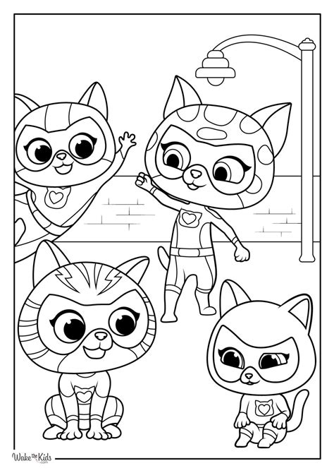 SuperKitties Coloring Pages (Free Printable PDFs) | WakeTheKids