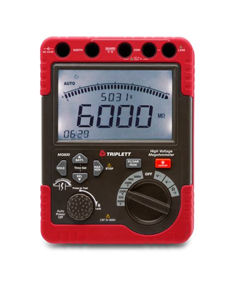 High Voltage Insulation Tester - (MG600) — Triplett Test Equipment & Tools
