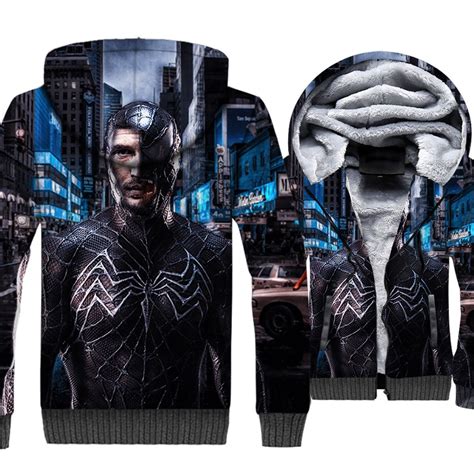 Venom Jackets - Venom Series Super Eddie Venom Symbiosis Cool 3D Fleece Jacket - Anime Hoodie Shop