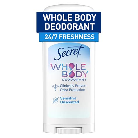 Amazon.com: Secret Whole Body Deodorant Stick for Women, Naturally ...
