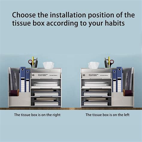 Buy Desk Organizer With File Organizer, 4 Trays Organizer With Drawer ...