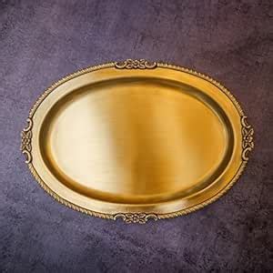 Ambi Home Pure Brass Oval Serving Tray, Medium Size, Decorative Vintage ...