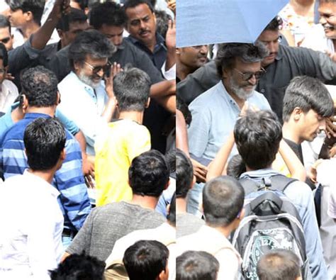 Rajinikanth makes the crowd go wild in Mumbai - View HQ pics ...
