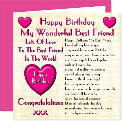 Rosie Online Best Friend Happy Birthday Card - Lots of Love to India | Ubuy