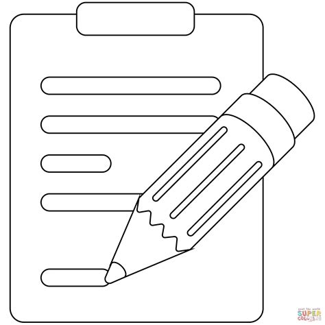 Dibujo de Emoji de memorándum para colorear | Dibujos para colorear imprimir gratis