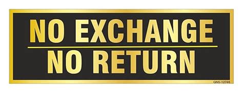 Aditya Sign® No Exchange No Return Sign Board for Office, Hospital ...