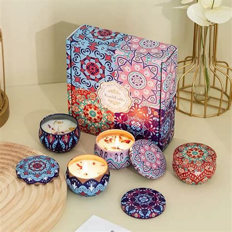 Aroma Scented Candles Natural Fragrance Soy Wax Candle with Dried Petal ...