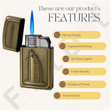 Burj Al Arab – Vintage Brass Finish | Jet Flame Torch - Gold – First Dot