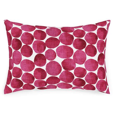 Watercolor Textured Dots - Red Outdoor Pillow | Shutterfly