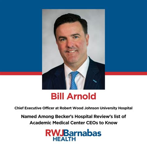 We're thrilled to congratulate, Bill Arnold, CEO of Robert Wood Johnson ...