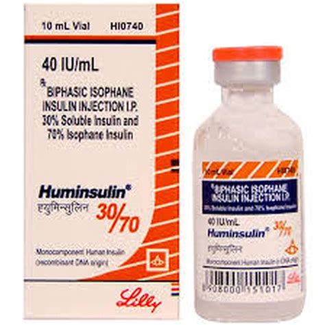 Huminsulin 30/70 40Iu/ml - Vial of 10ml Injection : Amazon.in: Fashion