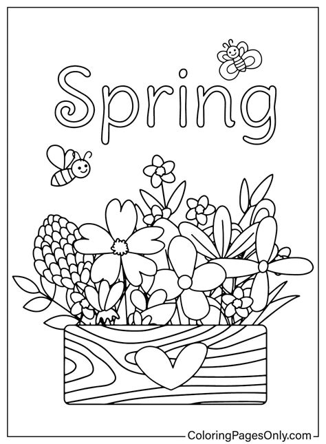 Spring Flower Colouring Pages