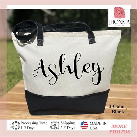 Personalized Tote Bag, Bridesmaid Totes, Name Tote, Canvas Bag ...