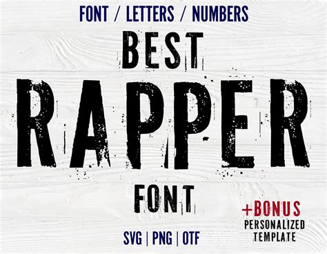 Rapper Font OTF Rapper SVG Letters Rapper Shirt Diy Rap SVG Alphabet Letters Cricut Font Rap ...