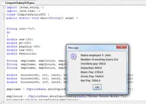 Image result for Java Print Out Salary