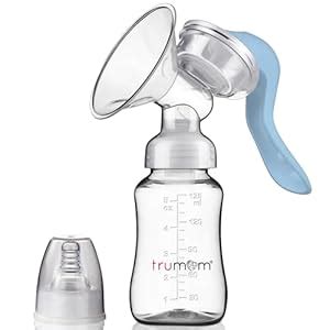 Buy Trumom USA Manual Breastfeeding Pump & Bottle 125ml Handheld Breast ...