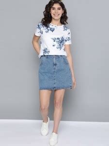 Mast & Harbour Printed Women Round Neck White T-Shirt - Buy Mast ...