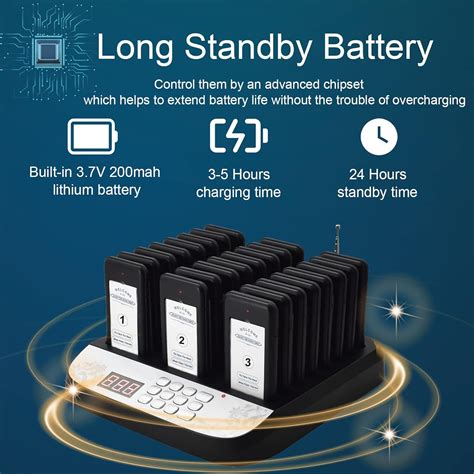 Buy Restaurant Pager System 24 Buzzers Social Distancing Buzzer ...