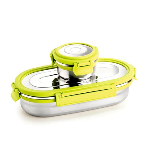 Buy GANESH Oval Stainless Steel Airtight Leak-Proof Lunch Box for ...