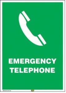 Mr. SAFE Emergency Telephone In PVC Sticker A5 (6 Inch X 8 Inch ...