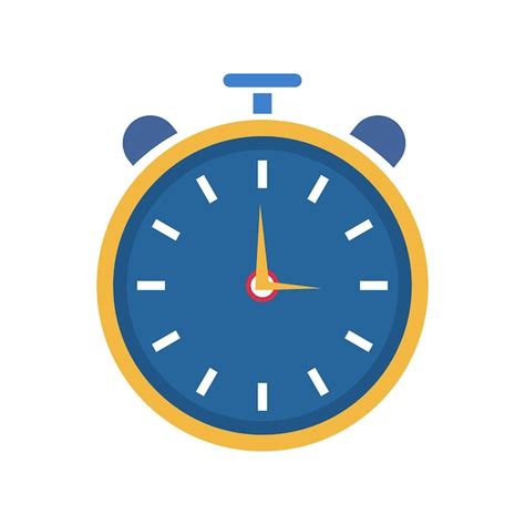 Illustration de l'icône de l'horloge vectorielle isolée | Vecteur Premium