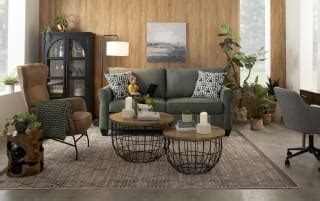 Slumber Green 80'' Sleeper Sofa with Queen Gel Mattress | Bob's ...