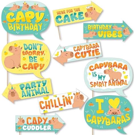 BigDotofHappiness Big Dot of Happiness Funny Capy Birthday - Capybara ...