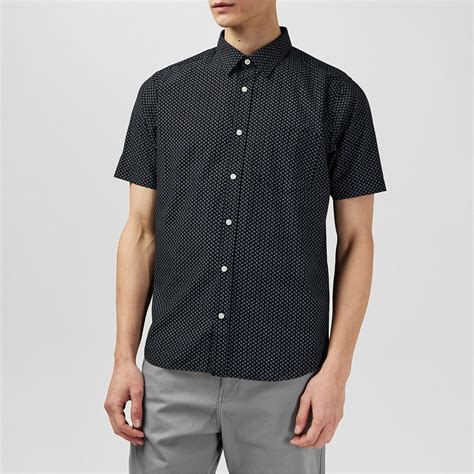 Fabric | Short Sleeve Poplin Shirt Mens | Patterned Shirt - Short ...