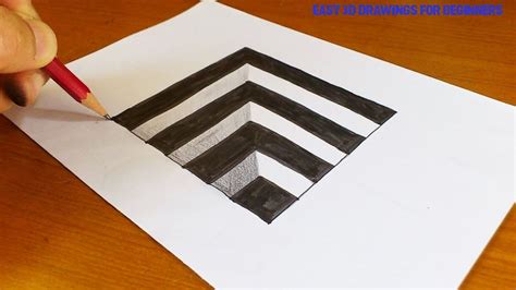 easy 3d drawings for beginners