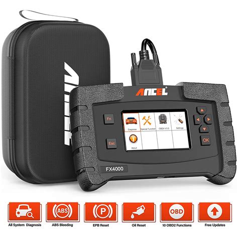 ANCEL FX4000 All System Automotive OBD2 Scanner Car Code Reader Vehicle ...