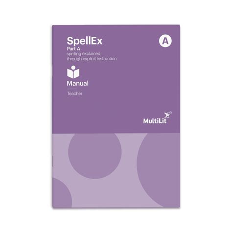 SpellEx Part A Teacher Manual - MultiLit